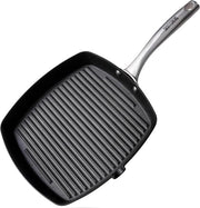 Grillpan in acciaio inossidabile - antiaderente - 1 pezzo - 24 x 24 cm - acciaio inossidabile
