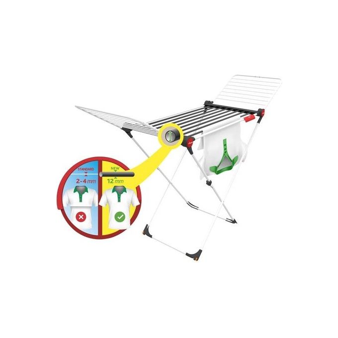 Vileda Stendibiancheria Pieghevole Soft Care Bianco e Grigio per una Soluzione Pratica e Funzionale nella Cura della Tua Biancheria