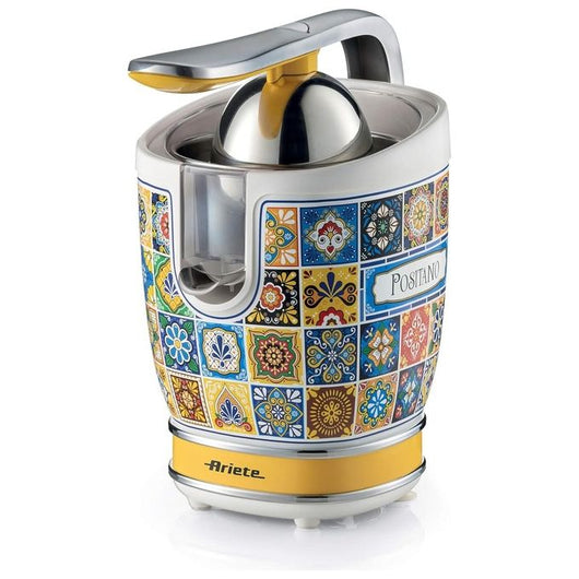 Ariete 413, Spremiagrumi Positano, Spremiagrumi Elettrico con Leva, 2 Coni per Frutti Grandi e Piccoli, Beccuccio Salvagoccia, Motore Silenzioso, Spremitura Professionale, Corpo in Metallo