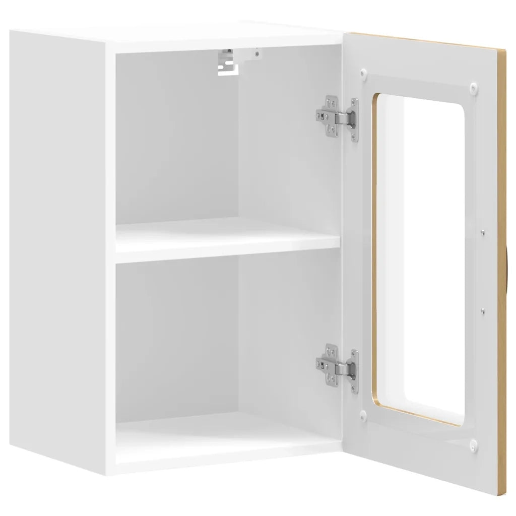 Pensile da Cucina | Mobile da Cucina con Porta in Vetro Kalmar Rovere Artigianale