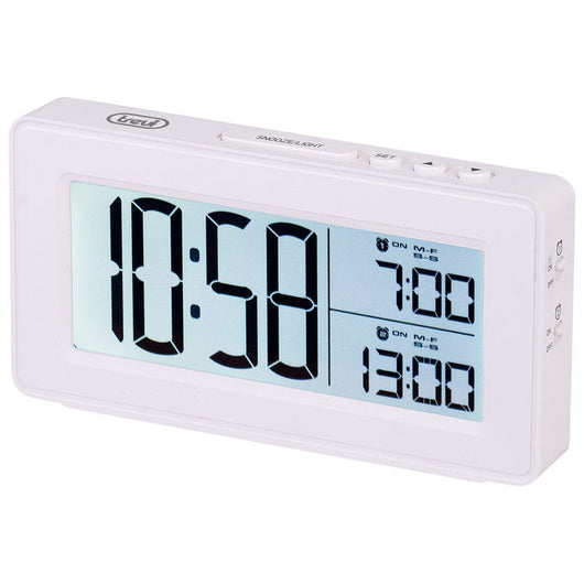 Trevi Orologio Digitale con Due Sveglie Grande Display LCD