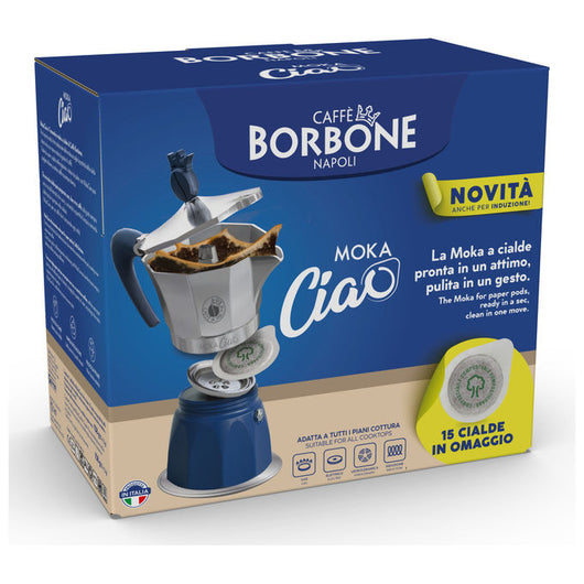 Caffe' Borbone MokaCiao Caffe' in Cialde Blu e Grigio