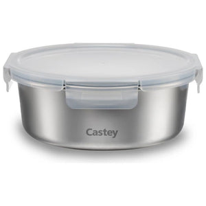 Castey Contenitore Rotondo In Acciaio Inox 1500 ml
