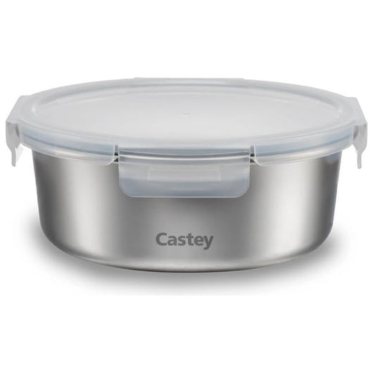 Castey Contenitore Rotondo In Acciaio Inox 1500 ml