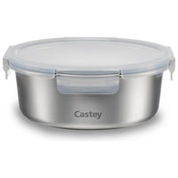 Castey Contenitore Rotondo In Acciaio Inox 650 ml