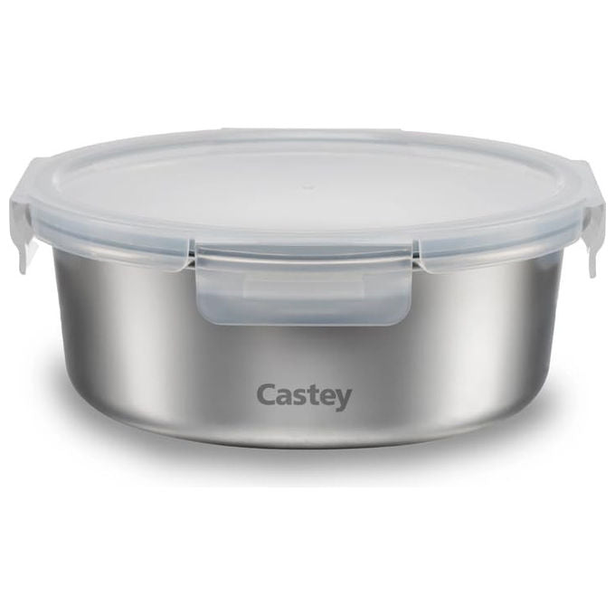 Castey Contenitore Rotondo In Acciaio Inox 650 ml