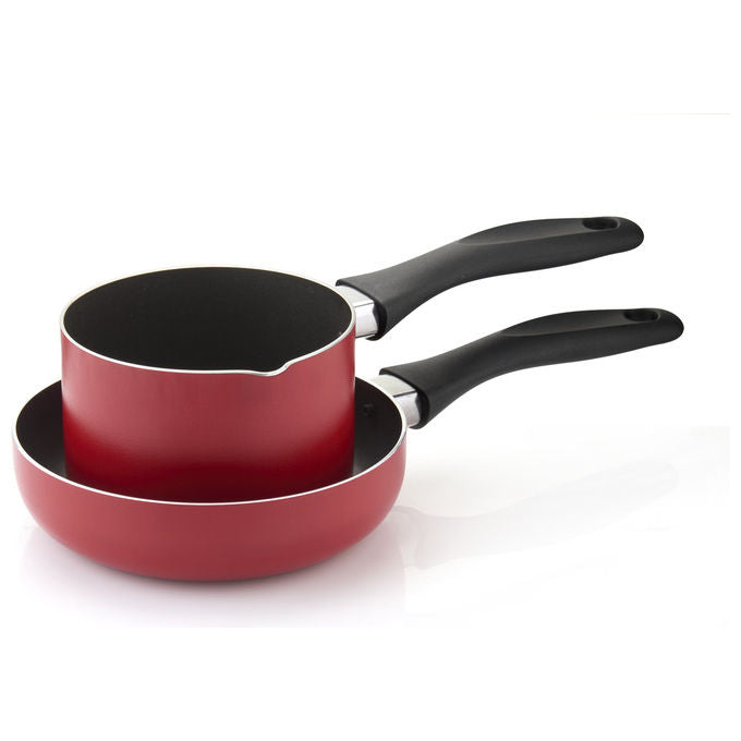 Fratelli Guzzini Set CookandPlus Padella e Bollilatte Rosso