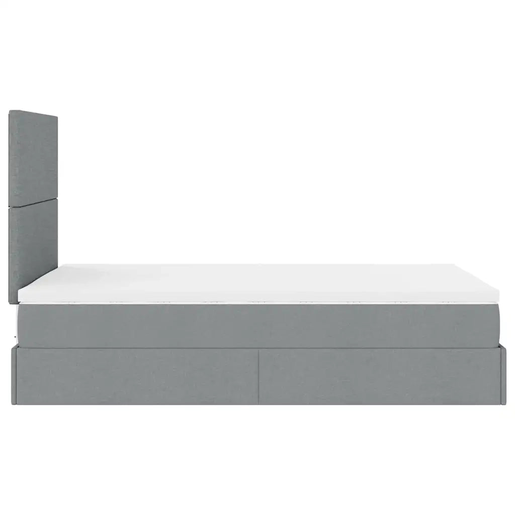 Struttura Letto Pouf con Materasso 120x190 cm in Tessuto 3313057