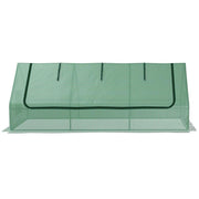 SERRA PICCOLA CON 2 FINESTRELLE LATERALI E FINESTRA CENTRALE IN ACCIAIO PE E PP 240X90X90 CM VERDE