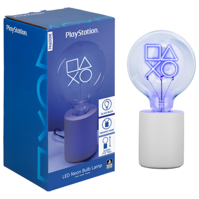 PlayStation Lampada Neon LED con Base Ceramica