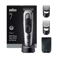Braun HC7590 Tagliacapelli Ricaricabile Nero-Argento 17 Lunghezze 3-35 mm