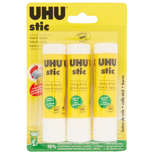 UHU Stic Colla Stick 3 x 21gr UHU