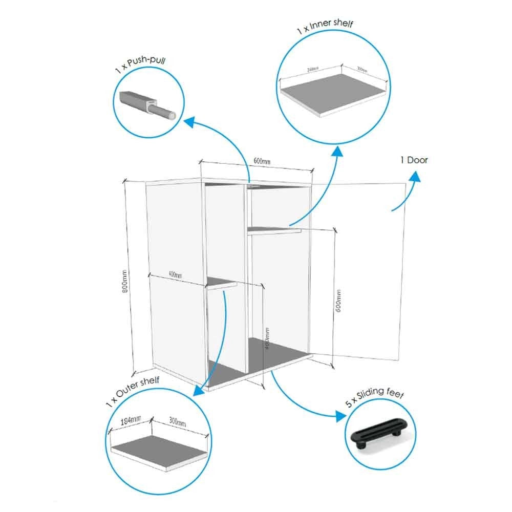 Askoll Opera Stand 110 Steel - supporto per acquario