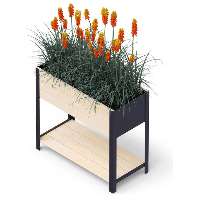 Upyard ModernBox High Fioriera Rialzata in Legno