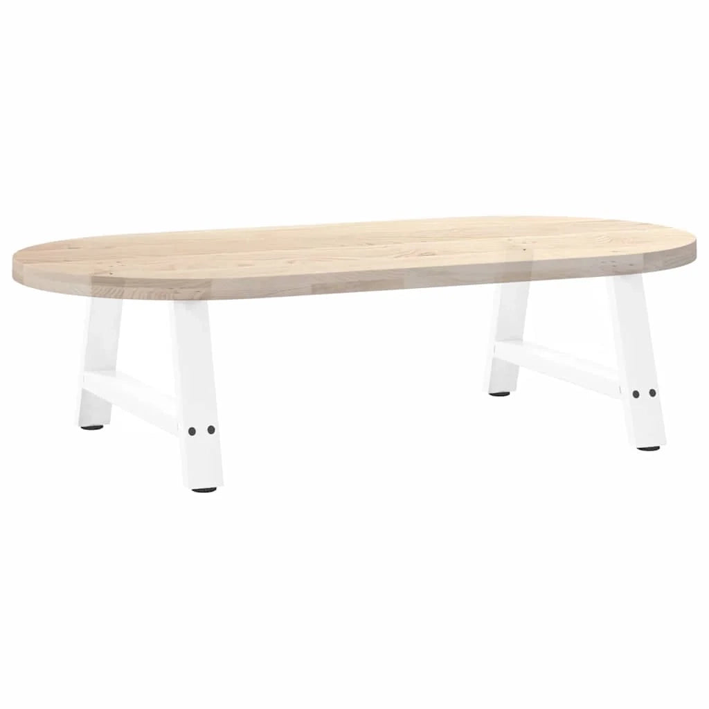 Set di 2 gambe per tavolino da caffè a forma di A con piedini regolabili 70 x 31 cm acciaio bianco 02_0057105