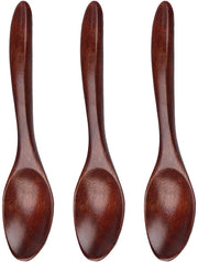 Tre piccole cucchiaie in legno, cucchiai per miele in legno, cucchiai in legno, accessori per la cucina, articoli per la cucina giapponese, per la cioccolata calda, caffè, tè, miele e mescolare alimenti