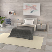 Trapuntino Singolo 100gr con Stampa in Microfibra Stars Grigio