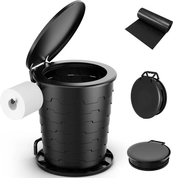 Toilet portatile per adulti - bagno in campeggio - toilette pieghevole - toilette da viaggio regolabile in altezza - per escursioni - per viaggi in montagna