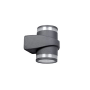 Trade Shop - Applique In Alluminio 2x7w Con Doppia Emissione Corpo Grigio Luce 4000k Xc-9288 -
