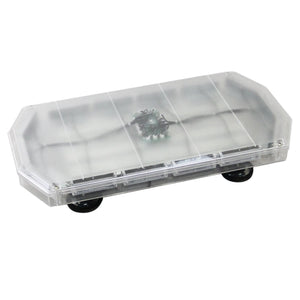 Barra Lampeggiante Stroboscopica 60cm Vecoli Emergenza 48 LED Luce Gialla Ambra