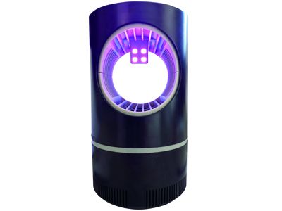 TRAPPOLA ZANZARE CON VENTOLA ASPIRANTE LED UV ALIMENTAZIONE USB NERO