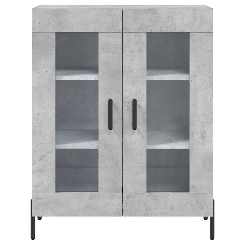 Credenza-Buffet-Armadio da cucina Grigio Cemento 69,5x34x180 cm in Legno Multistrato 188537