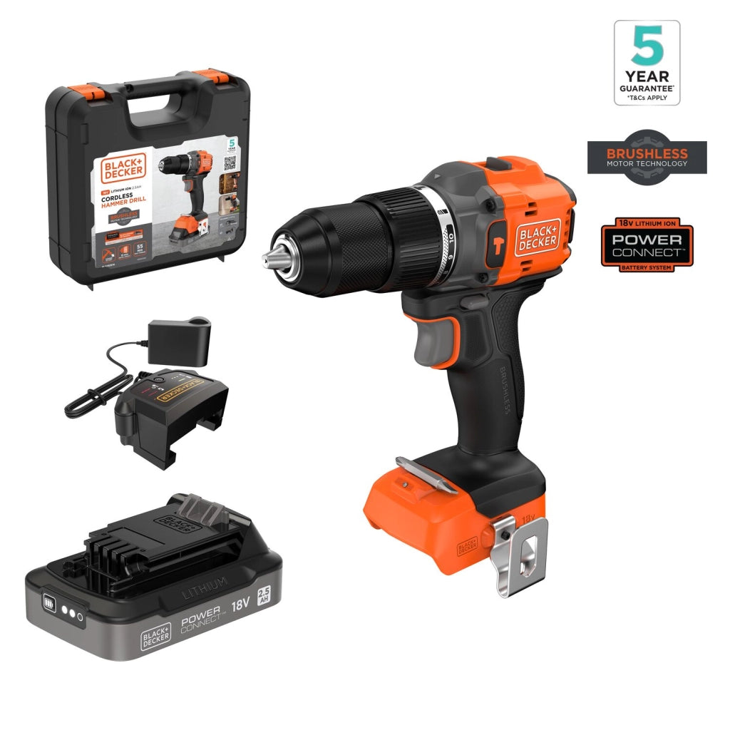Trapano Avvitatore Black & Decker BLD783E1K 18V con Batteria e Valigetta
