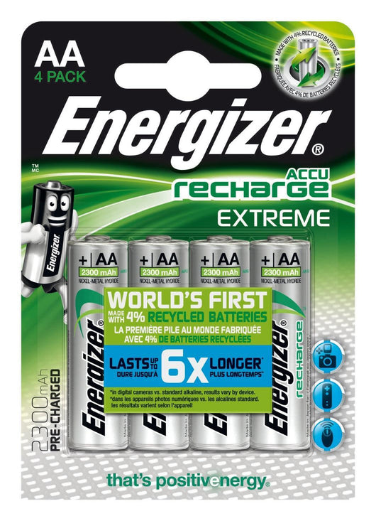 Energizer Accu Recharge Extreme 2300 AA BP4 Batteria ricaricabile Nichel-Metallo Idruro (NiMH)