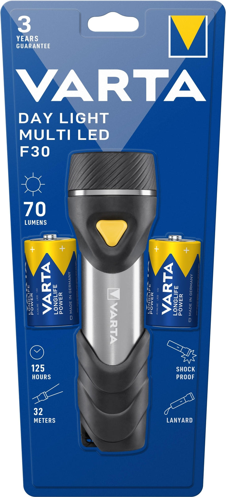 Varta Day Light Multi LED F30 with 2D Batt.