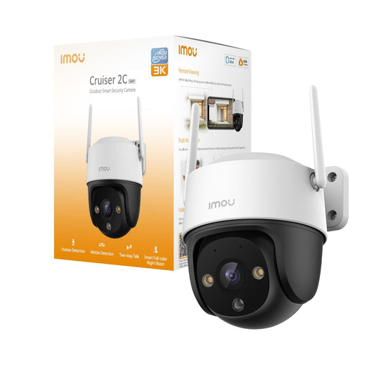 Imou Cruiser 2C 3K (5MP) - Telecamera Wi-Fi Esterno Motorizzata 360° - Visione Notturna a Colori, IP66, Tracciamento Intelligente, Rilevamento Umano con Faretto e Sirena, Audio Bidirezionale