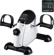 Mini Cyclette, Macchina Portatile per Pedaliere Braccia e Gambe con Display LCD, Cyclette sotto Scrivania da Interno per Allenamento, Portata 100 kg