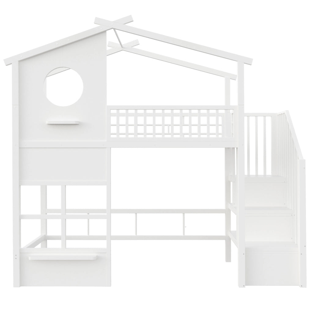 letto a castello metallo bianco 90 x 200 cm
