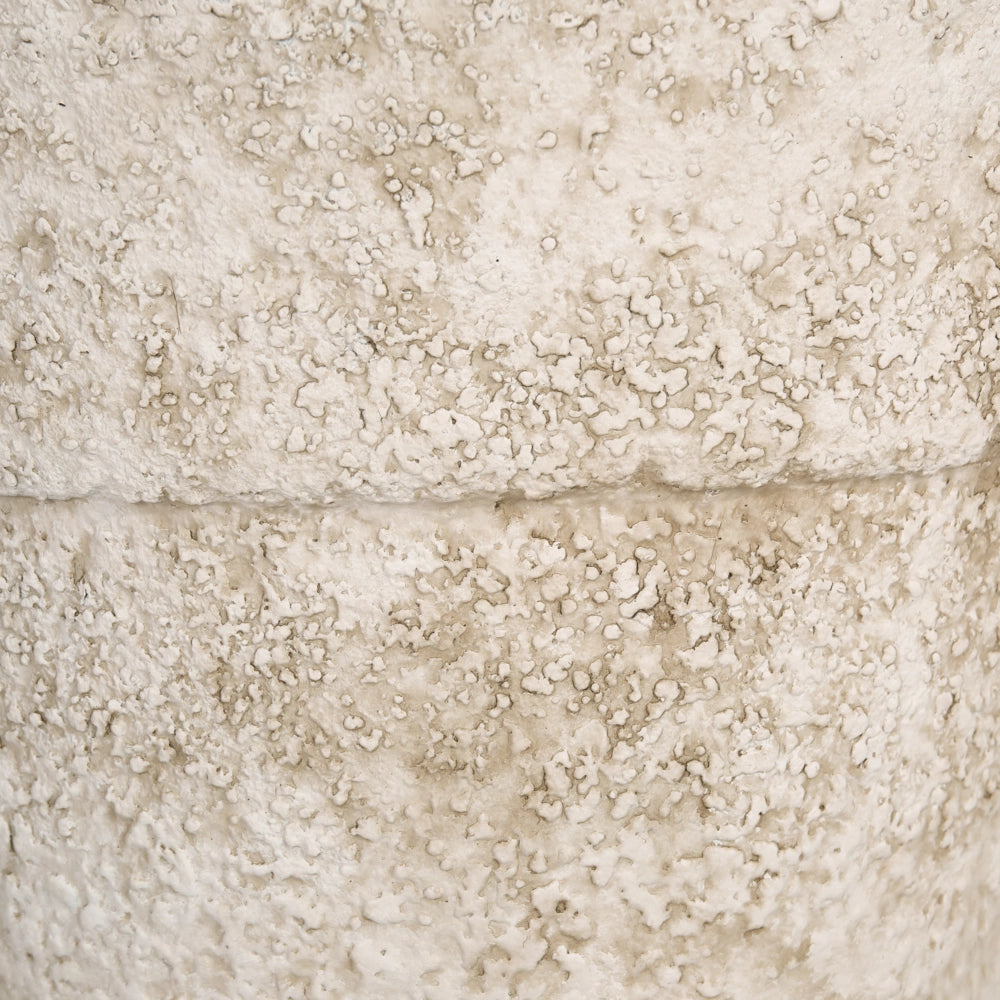 Vaso da fiori alto in pietra per giardino, per interni ed esterni 41x35 cm Beige chiaro giardino terrazzo