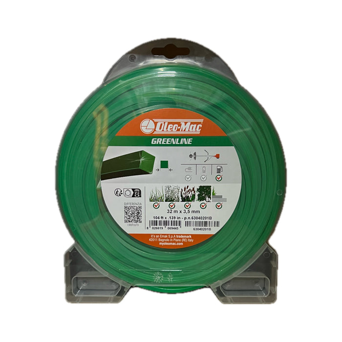 Blister filo quadrato Oleomac GREENLINE  32 m x 3,5 mm 63040201