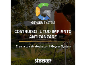 Kit base Stocker Geyser tubo 25mt 10 ugelli 10 raccordi a T 3 tappi 5 fermatubo