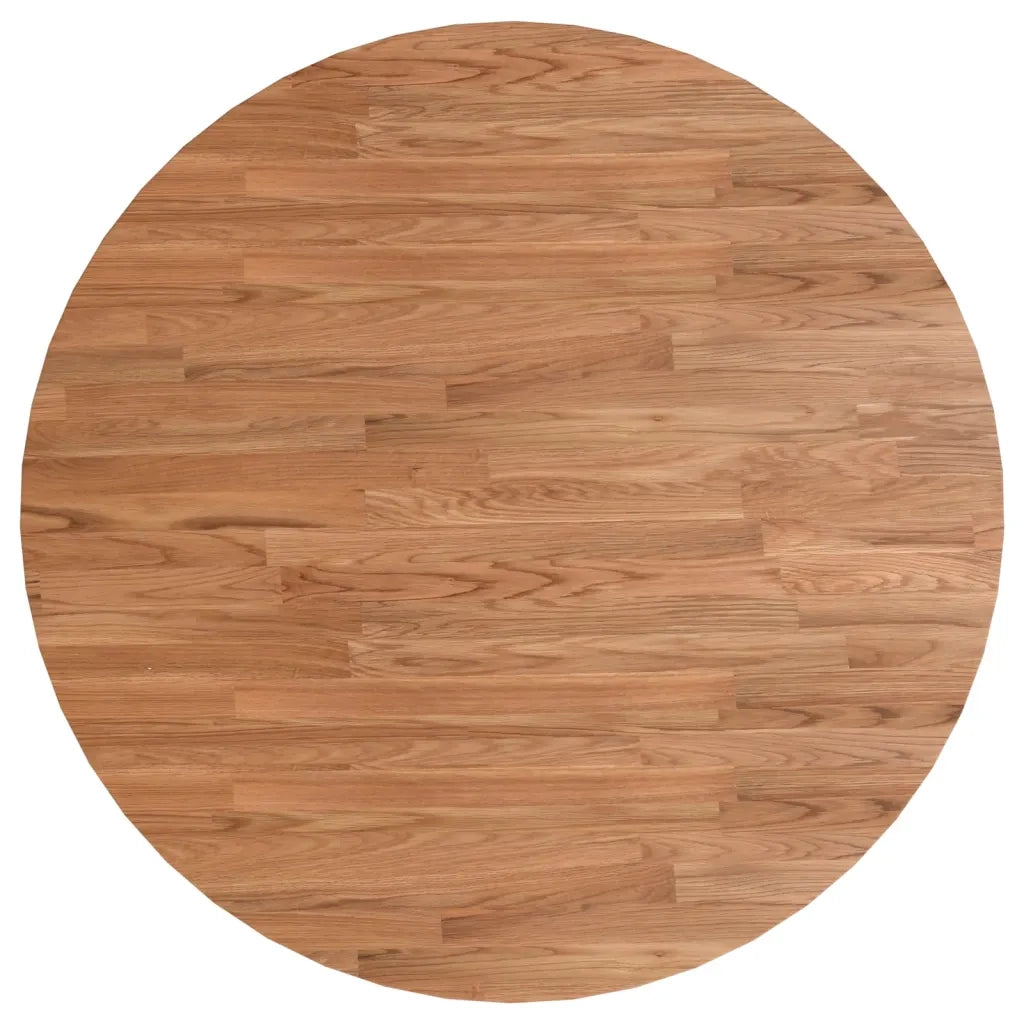 Piano Tavolo Rotondo Marrone Chiaro Ã˜90x1,5 cm Rovere Trattato cod mxl 77116