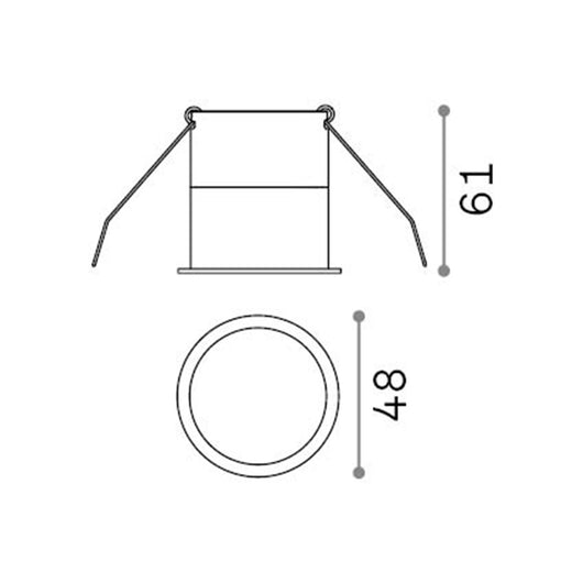 Lampada Da Incasso Quark Alluminio Bianco Led 8W 3000K Luce Calda