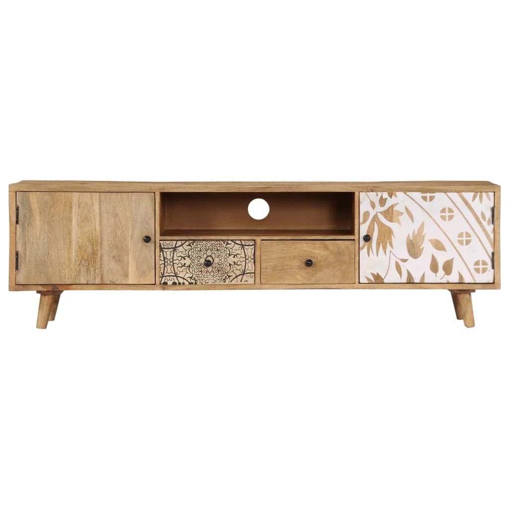 Mobile porta TV/credenza di design pratico 140 cm in legno massello di mango 2502072