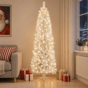 Albero di Natale Artificiale Sottile 180 cm 300 LED 3461037