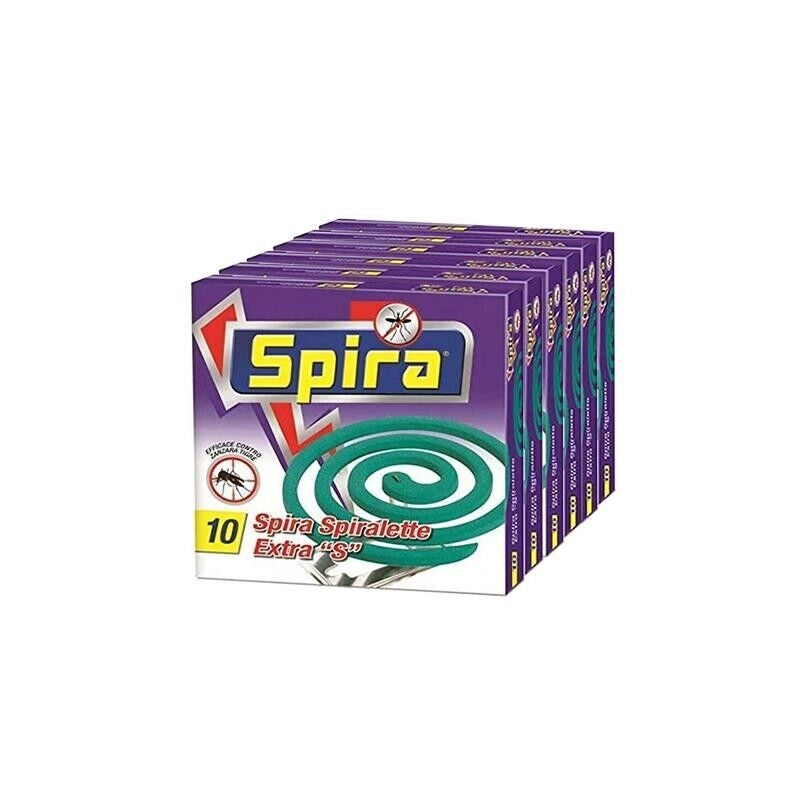 SET 6  SPIRA ZAMPIRONI SPIRALETTE ANTIZANZARA 10 PZ CON 2 SUPPORTI METALLICI