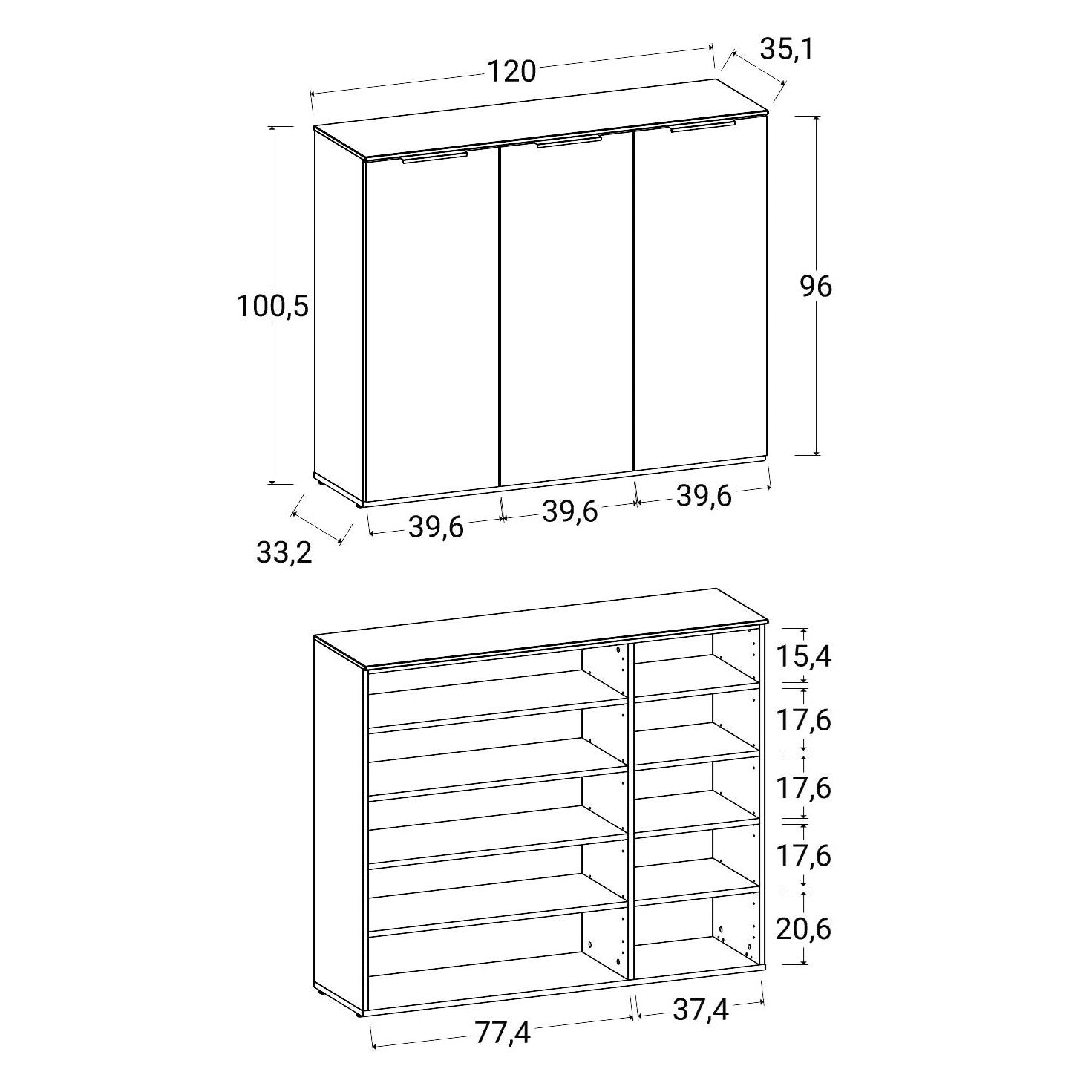 SCARPIERA BRINA 120X35XH101CM CASHMERE/MARMO