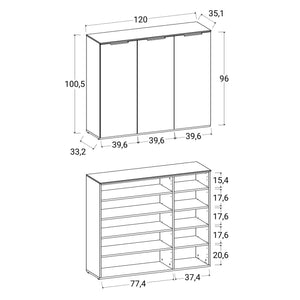 SCARPIERA BRINA 120X35XH101CM CASHMERE/MARMO