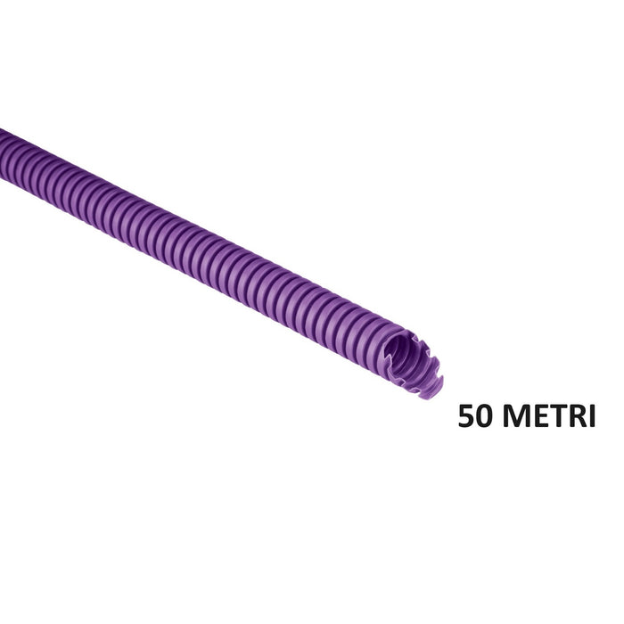 TUBO CORRUGATO 3321 D.25MM 50M IN PVC VIOLA.