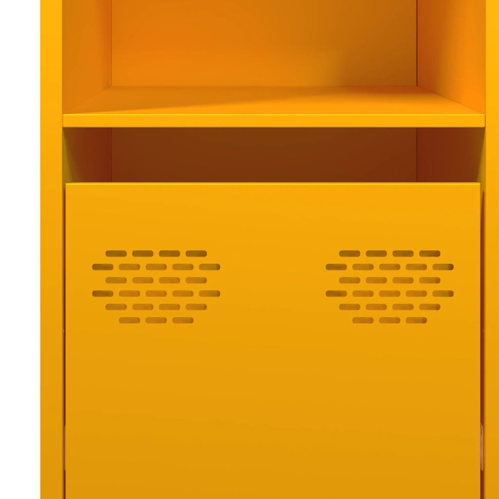 Credenza Giallo Senape 135x39x73,5 cm Acciaio Laminato a Freddo 3307164