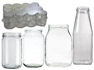12 PZ BOTTIGLIE VASI VASETTI IN VETRO PER PASSATA POMODORO IMBOCCO 53MM. CC.720