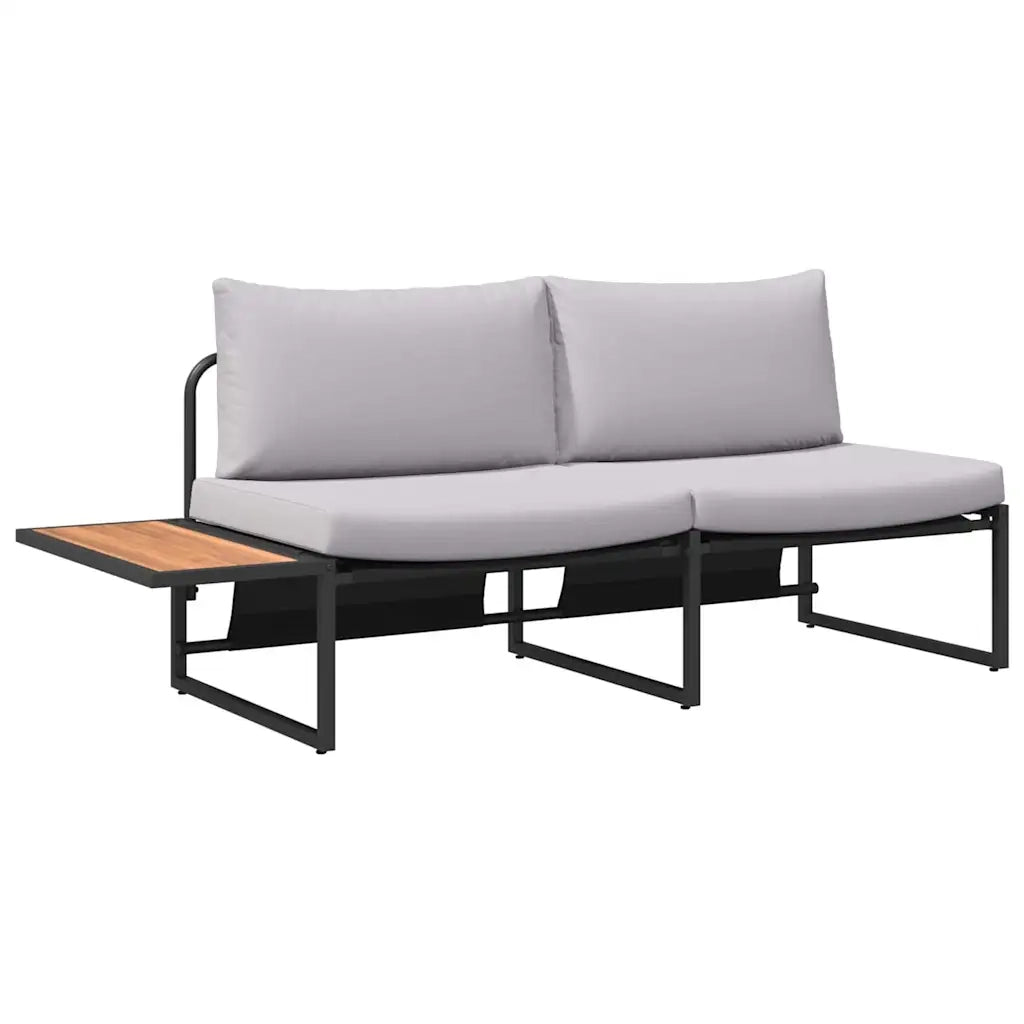 Divano da giardino Grigio chiaro 200,5 x 70 x 85,5 cm Acciaio 42007550