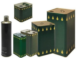 2 PZ LATTINE LATTINA TANICHE TANICA BANDA STAGNATA PER OLIO LT.20 CON TAPPO