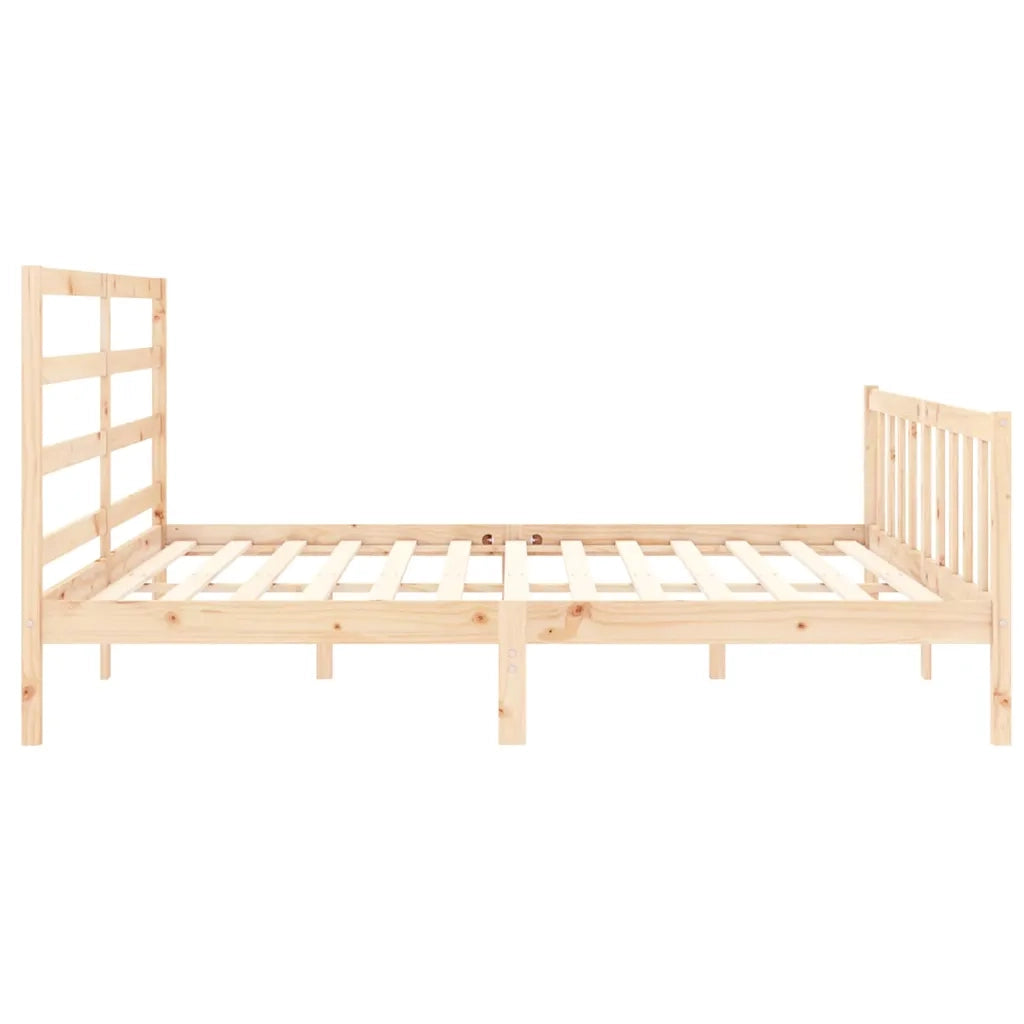 Giroletto senza Materasso-Struttura Letto 200x200 cm in Legno Massello di Pino 916440
