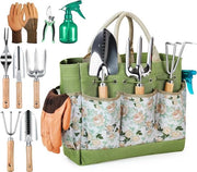 Tuingereedschap professionale a prova di ruggine - accessorio per giardinaggio per uomini e donne - forbici da giardino e borsa di stoccaggio per manico - 9 pezzi