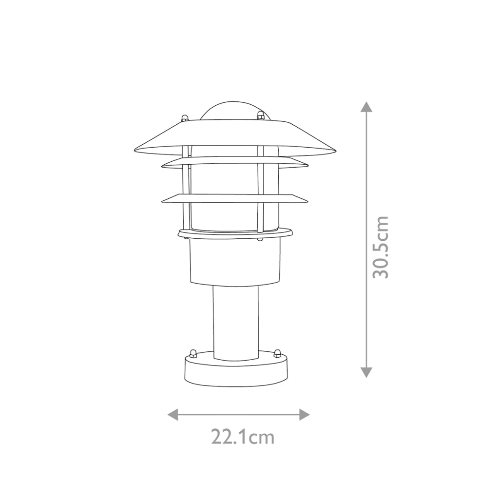 Paletto luce giardino nero E27 60W Helsingor Elstead